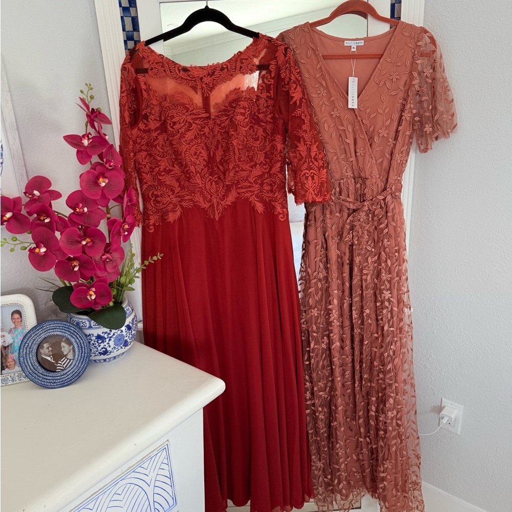 Elegant Rust & Mocha Bridesmaid Mother of the Bride Prom Dress Bundle